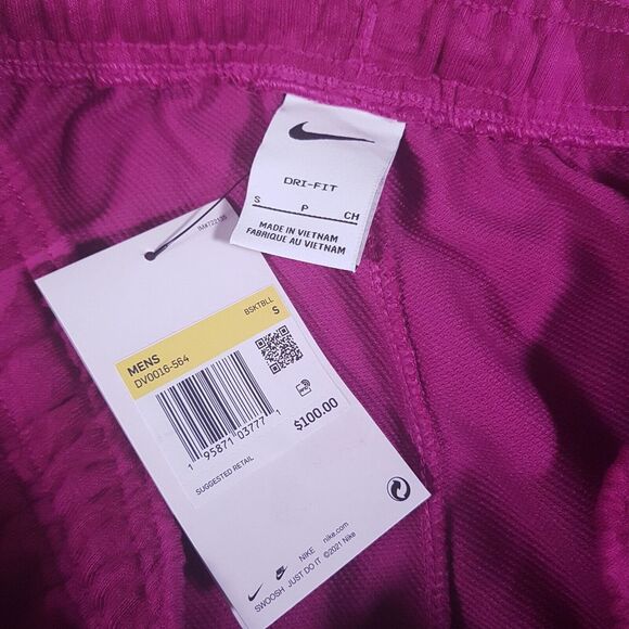 NIKE Dri-Fit Standard Issue Basketball Pants Mens Size SMALL Pink Purple Floral - Picture 3 of 10